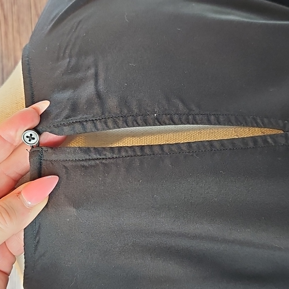 NEW LEVI'S BLACK SHORT DOLMAN SLEEVE LACE INSET PULLOVER TOP BLOUSE - Picture 7 of 14